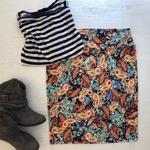 XL Floral Paisley Pencil Skirt - Cassie 🦄 unicorn